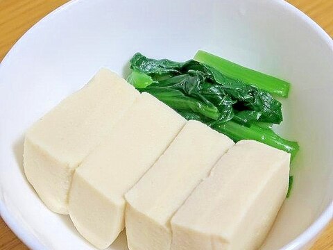 高野豆腐と小松菜の白だし煮★減塩・低カリウム志向